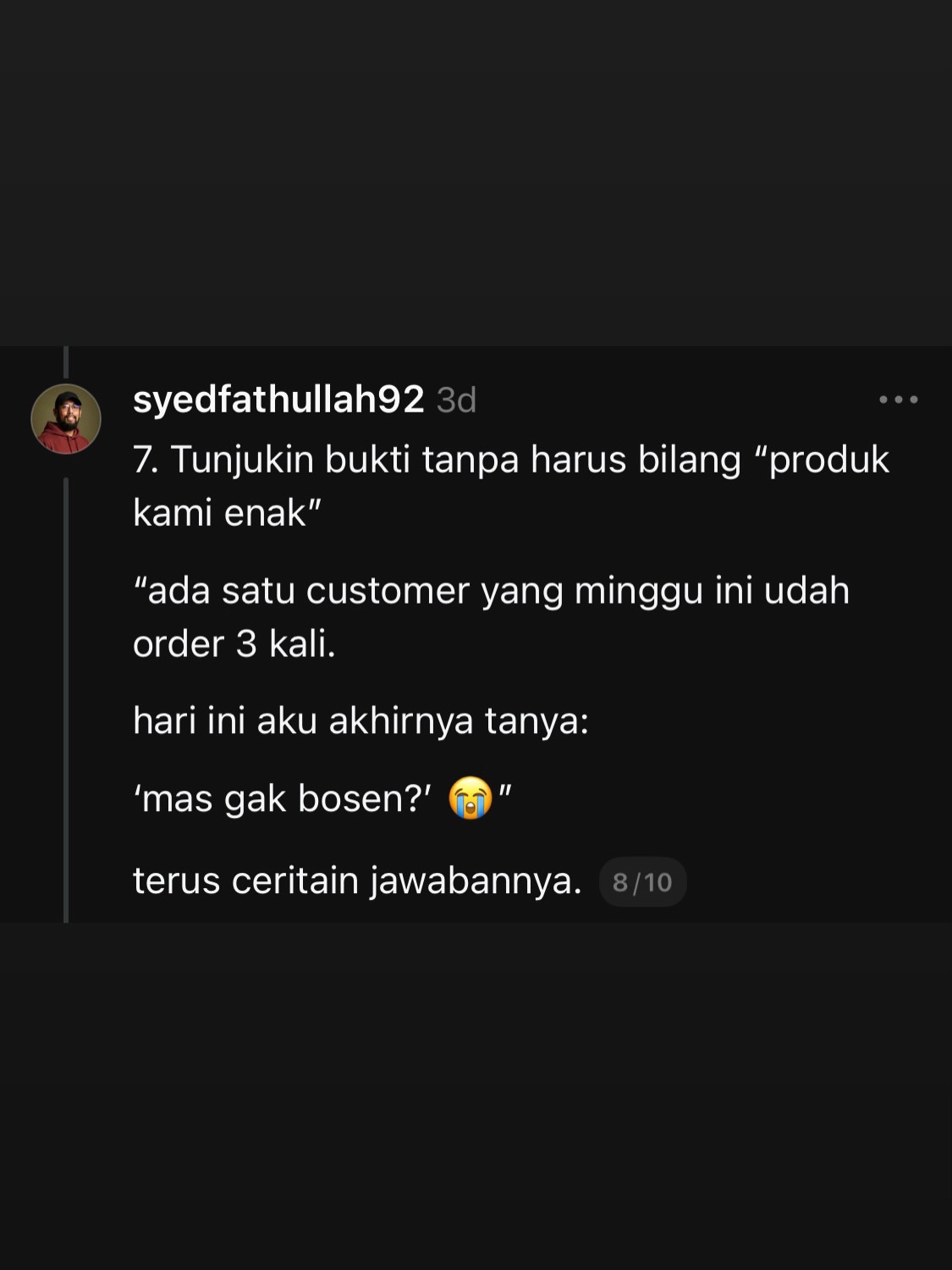 semoga bermanfaat buat teman2 UMKM! - Syed Fathullah Al-Idrus Slide 8