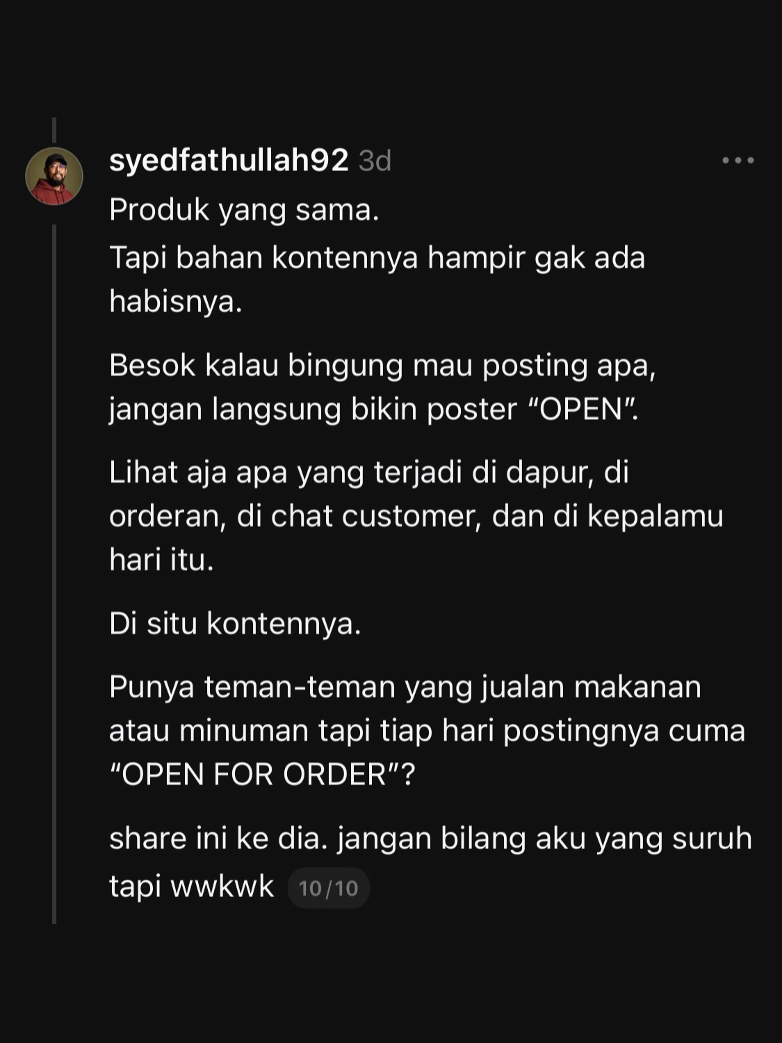 semoga bermanfaat buat teman2 UMKM! - Syed Fathullah Al-Idrus Slide 10