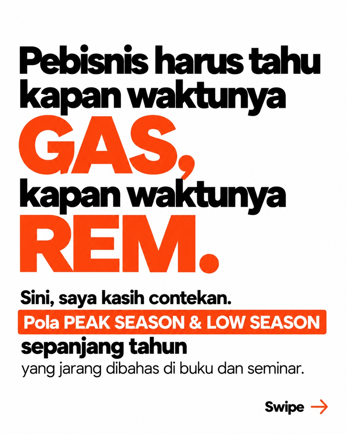 Banyak pebisnis melihat bisnis nya bulan ke bulan.

Kalau lago naik, senang - Parikesit Slide 1