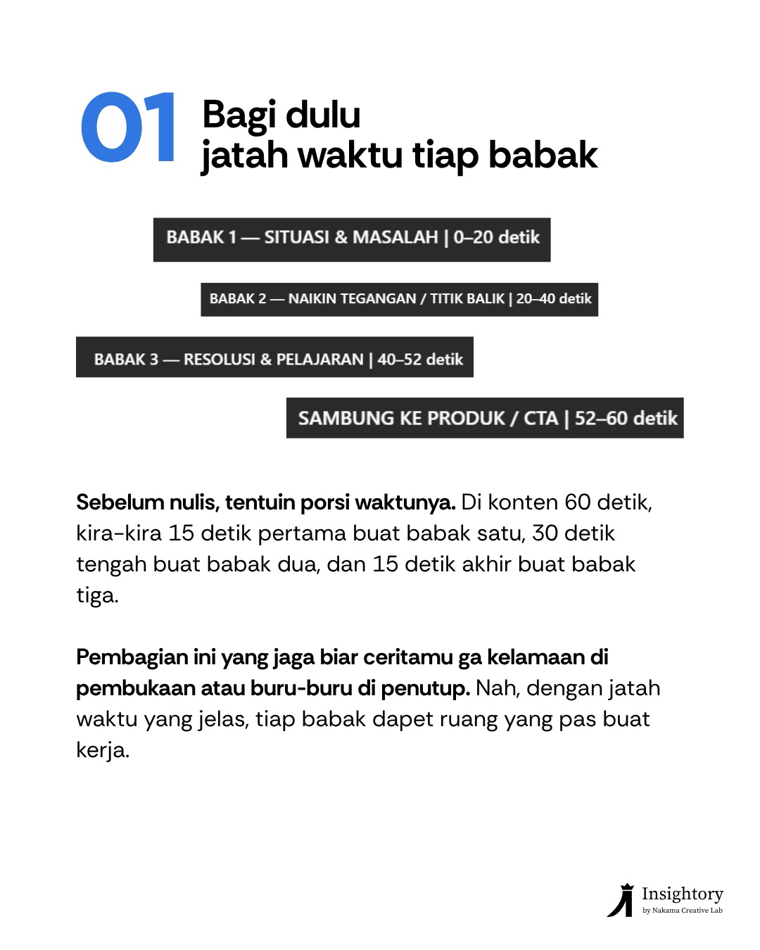 Konten pendek tanpa alur kerasa hambar, karena orang ga punya alasan buat b - Insightory | Strategi Sos Slide 3