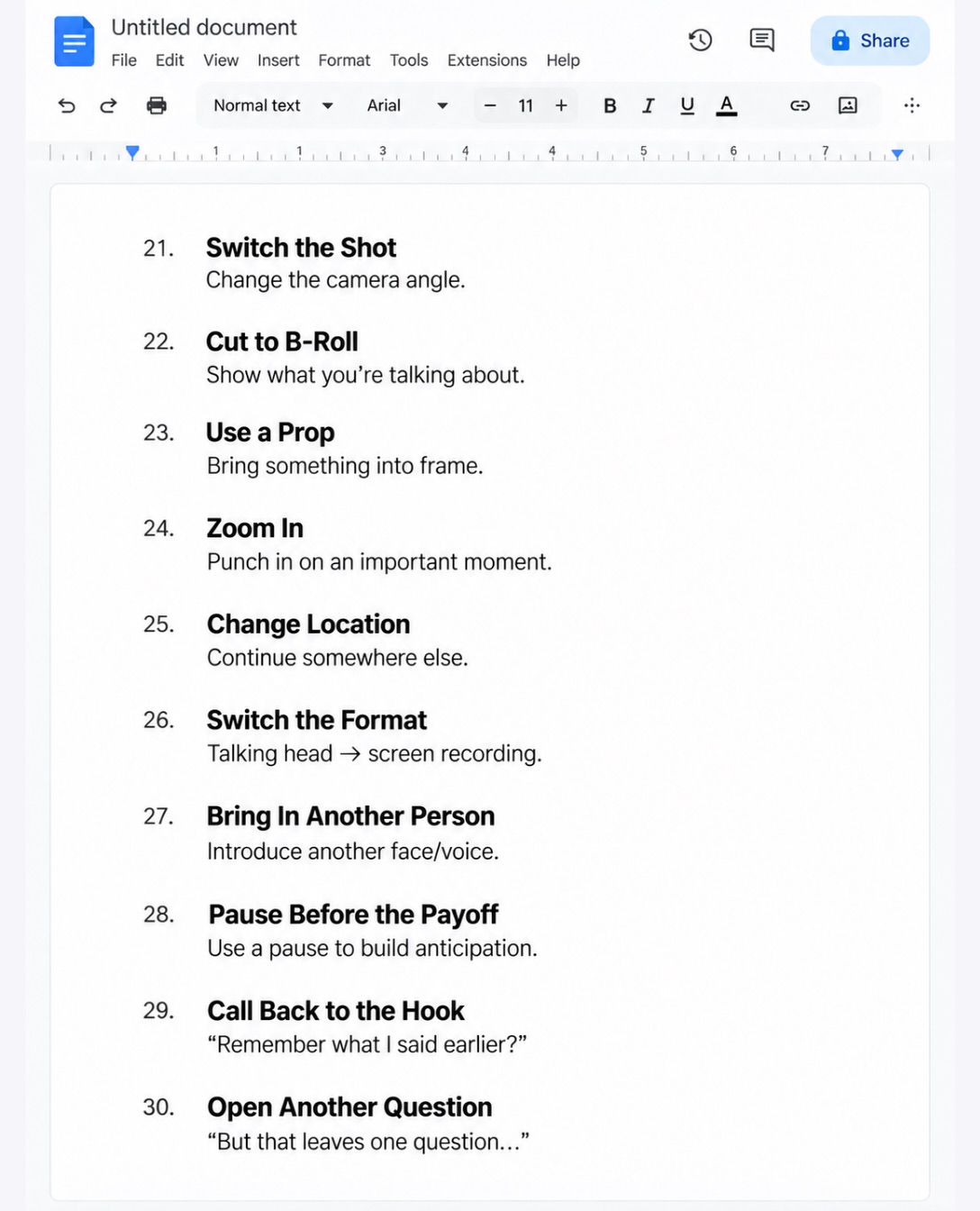 30 ways to Re-Hook a viewer. - Peter | Content Marketing Slide 4