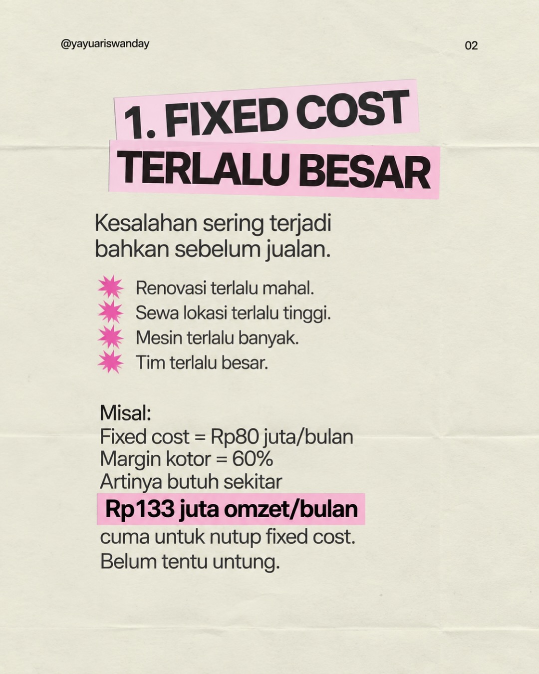 Buka bisnis F&B itu gampang. 

Yang susah itu bikin dia tetap hidup selama  - Yayu Ariswanda Yamin Slide 2