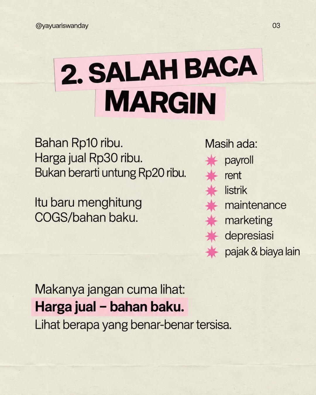 Buka bisnis F&B itu gampang. 

Yang susah itu bikin dia tetap hidup selama  - Yayu Ariswanda Yamin Slide 3