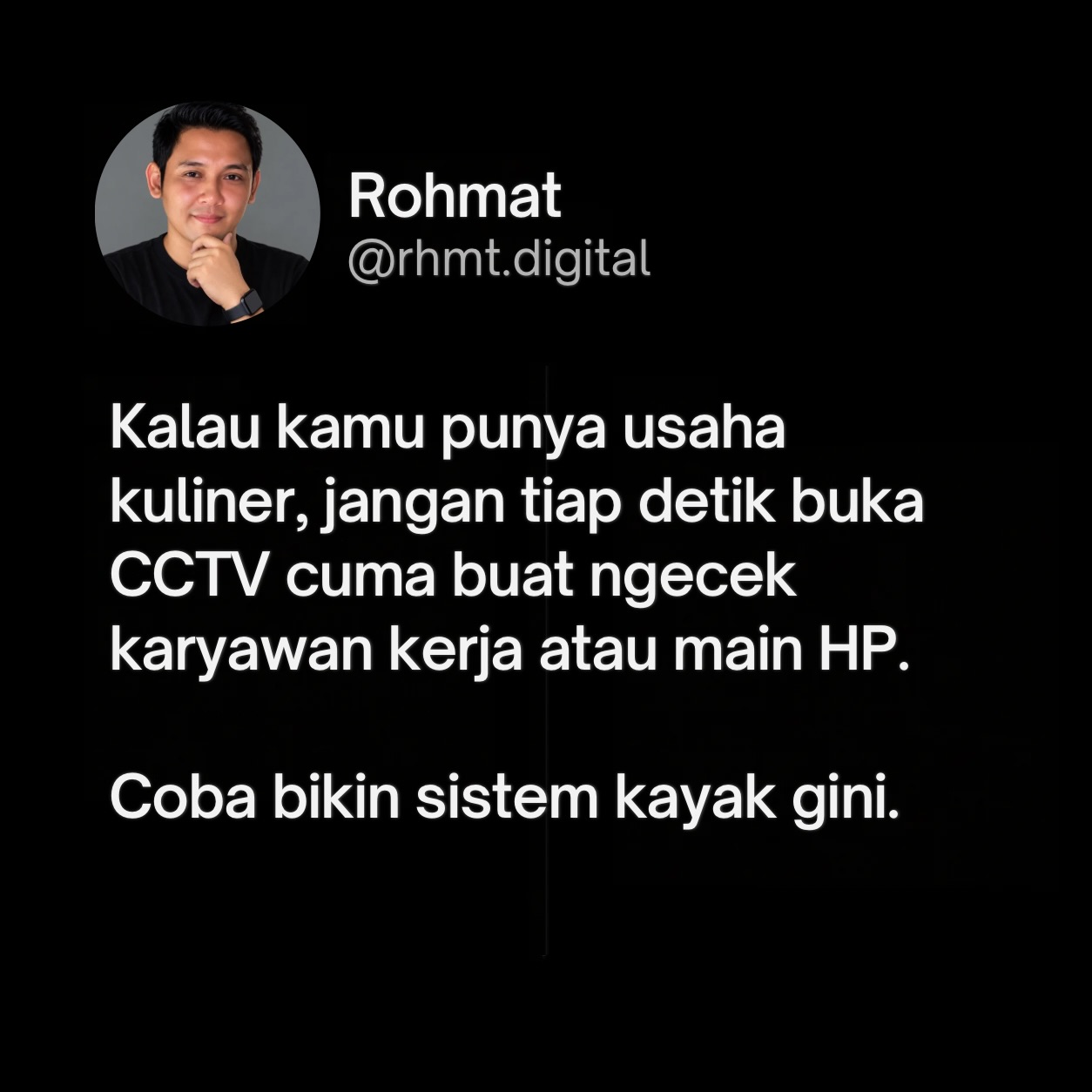 Masih buka CCTV tiap malam? Coba ky gini! - Rohmat Slide 1