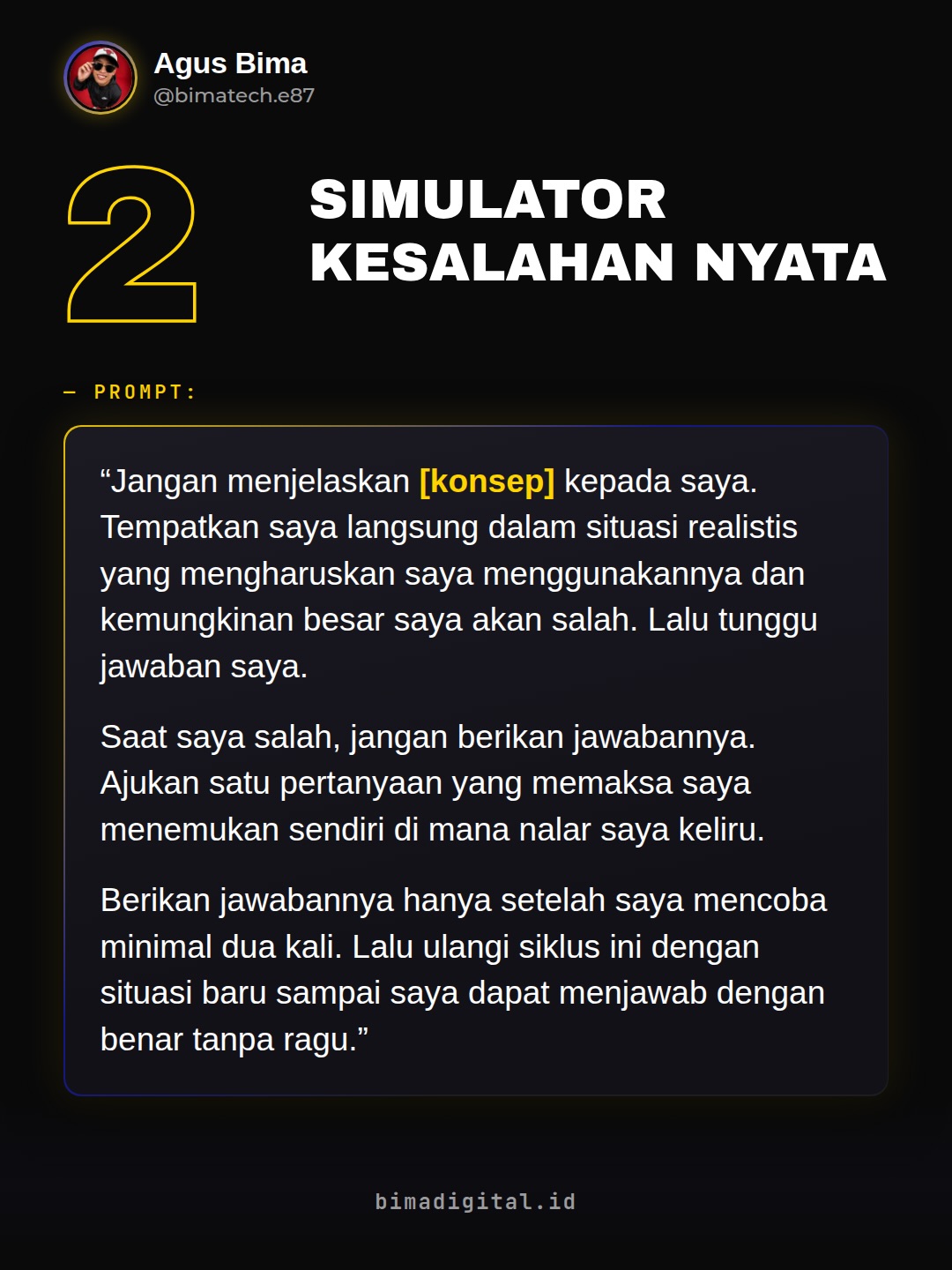 Kebanyakan orang make Claude cuma kayak mesin pencari.
Padahal bisa jadi tu - Agus Bima Susena Slide 3