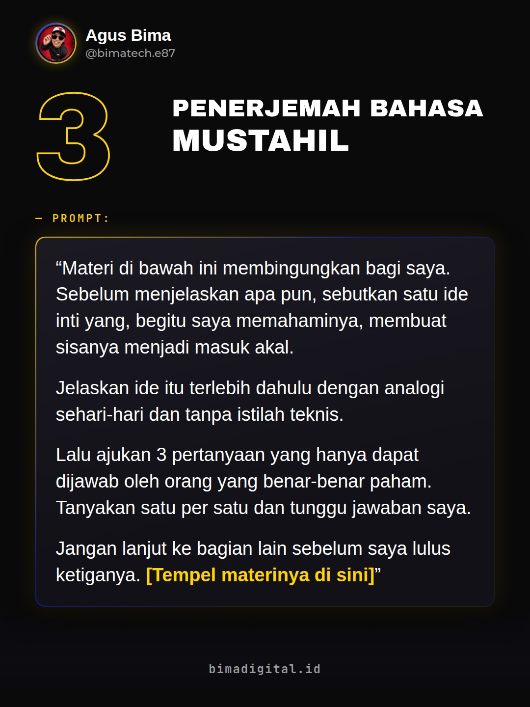 Kebanyakan orang make Claude cuma kayak mesin pencari.
Padahal bisa jadi tu - Agus Bima Susena Slide 4